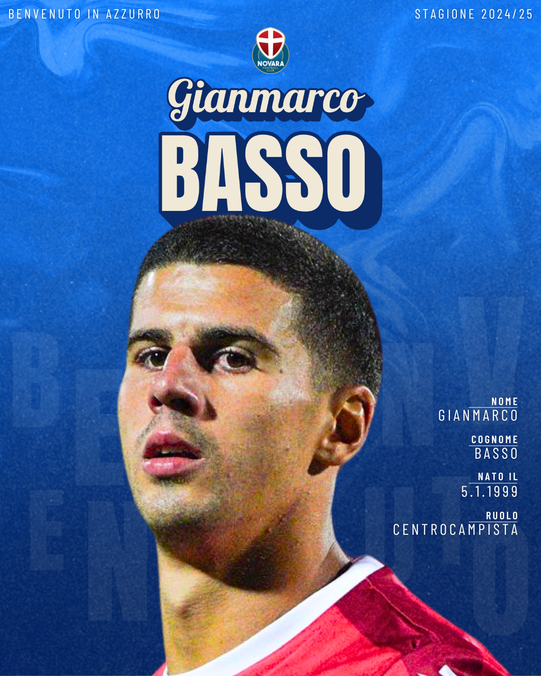 Read more about the article Gianmarco Basso è un nuovo calciatore del Novara FC