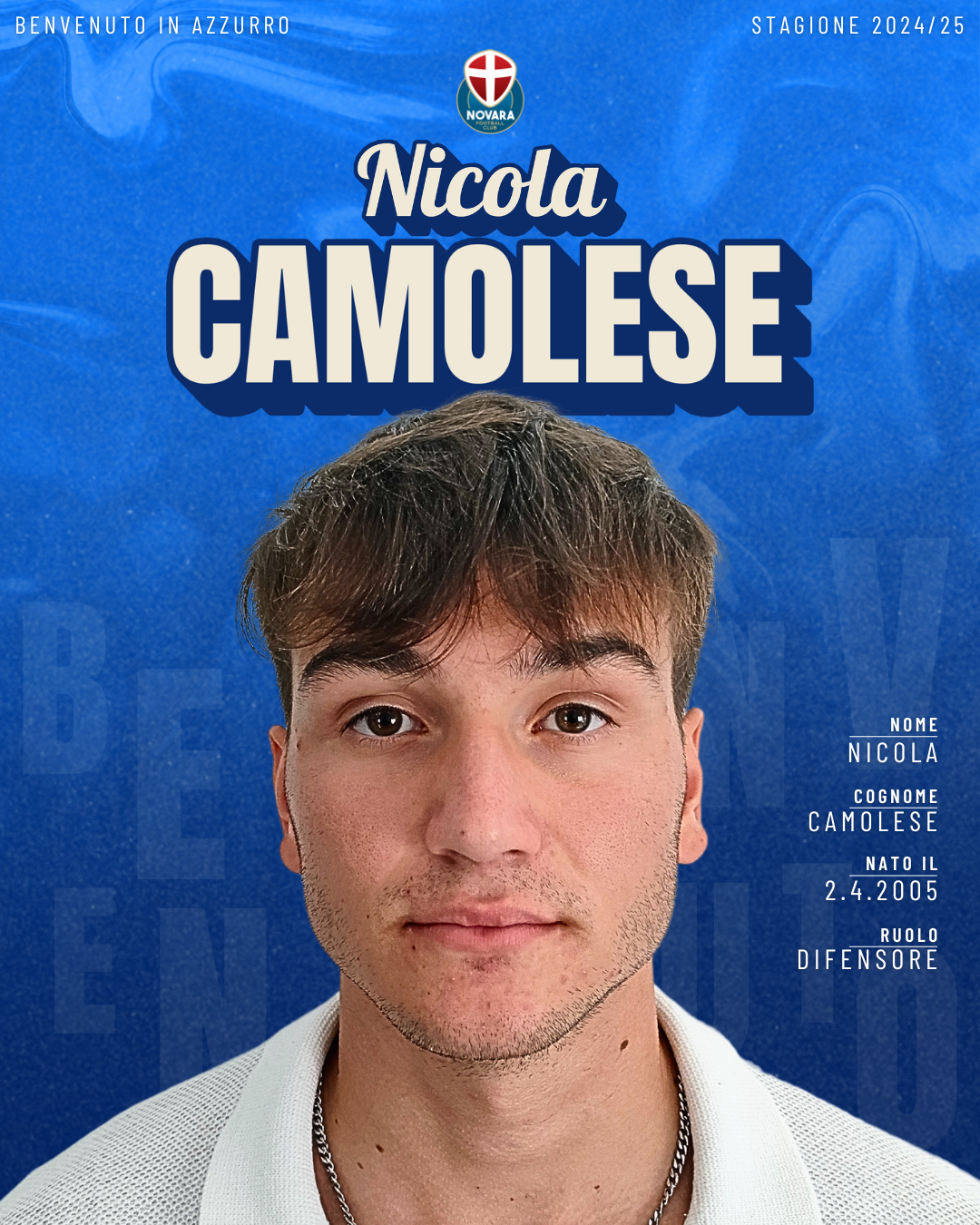 Read more about the article Nicola Camolese è un calciatore del Novara FC