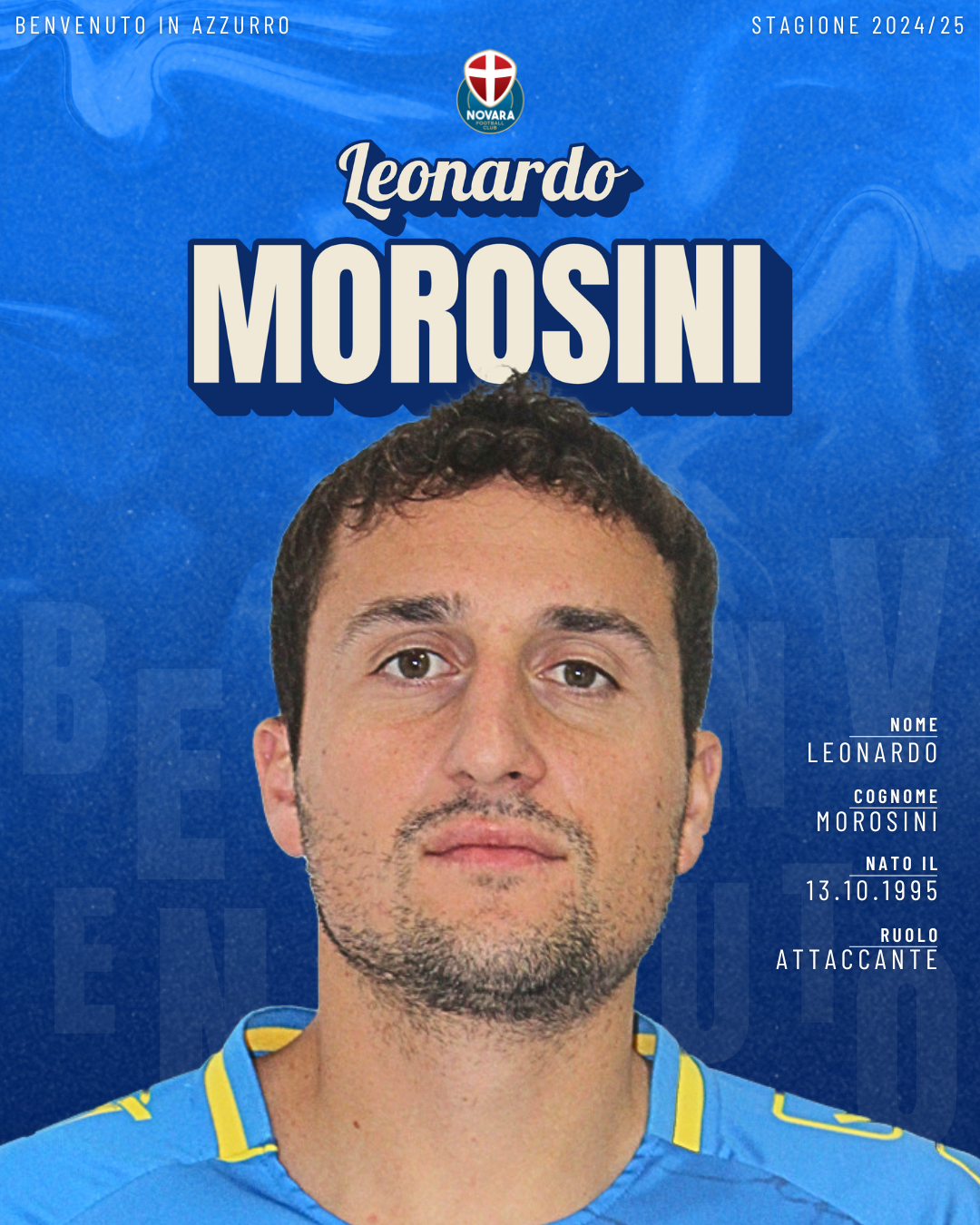 Read more about the article Leonardo Morosini è un calciatore del Novara FC