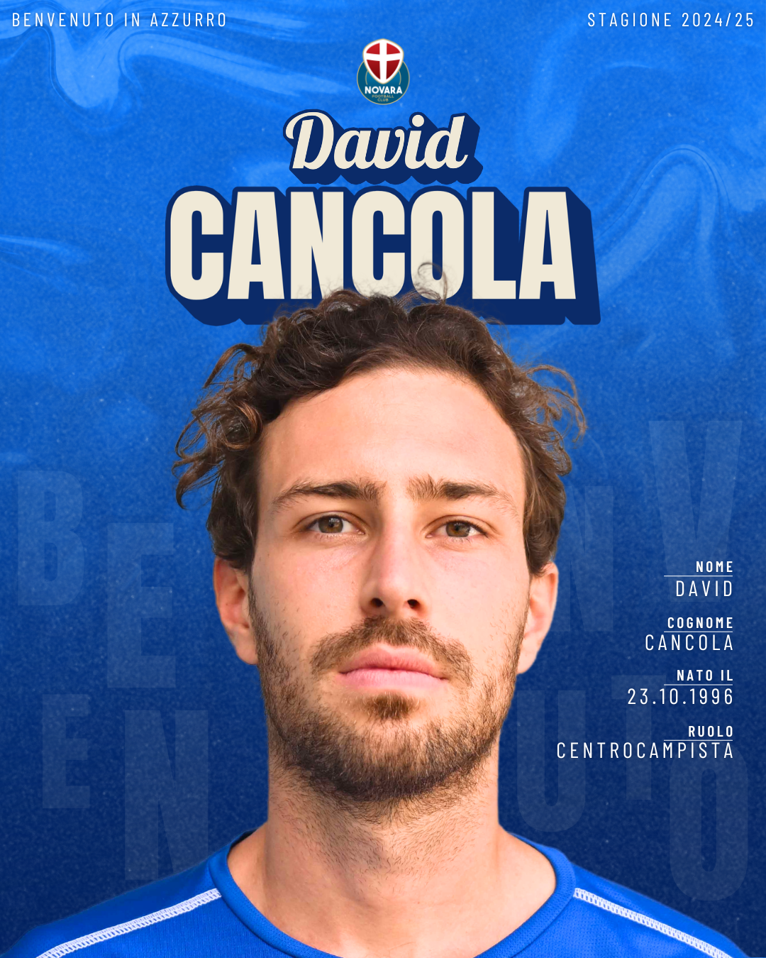 Read more about the article David Cancola è un centrocampista azzurro