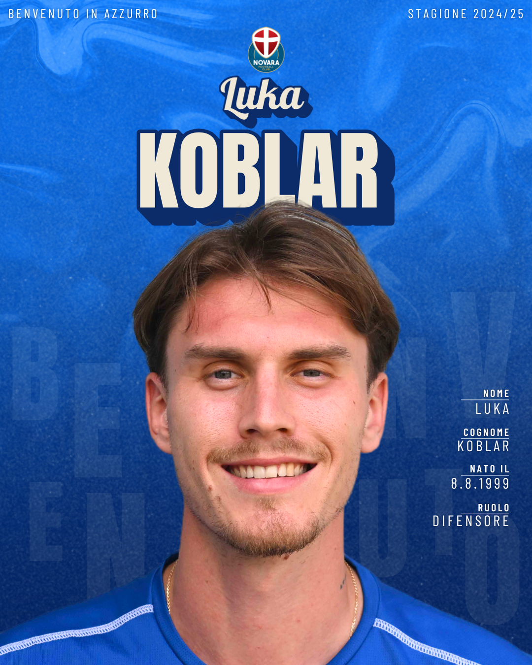 Read more about the article Luka Koblar è un difensore del Novara FC