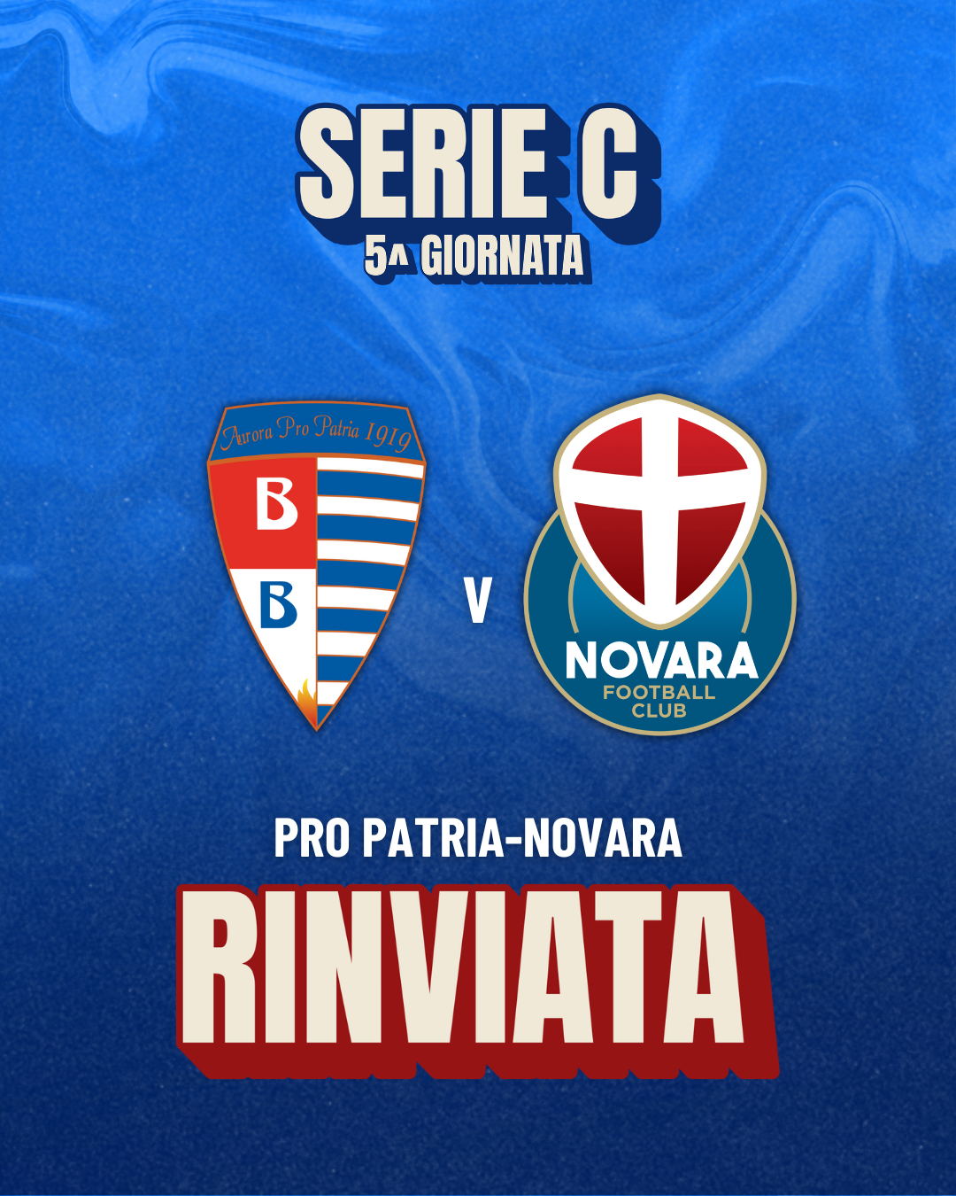 Read more about the article Pro Patria-Novara rinviata